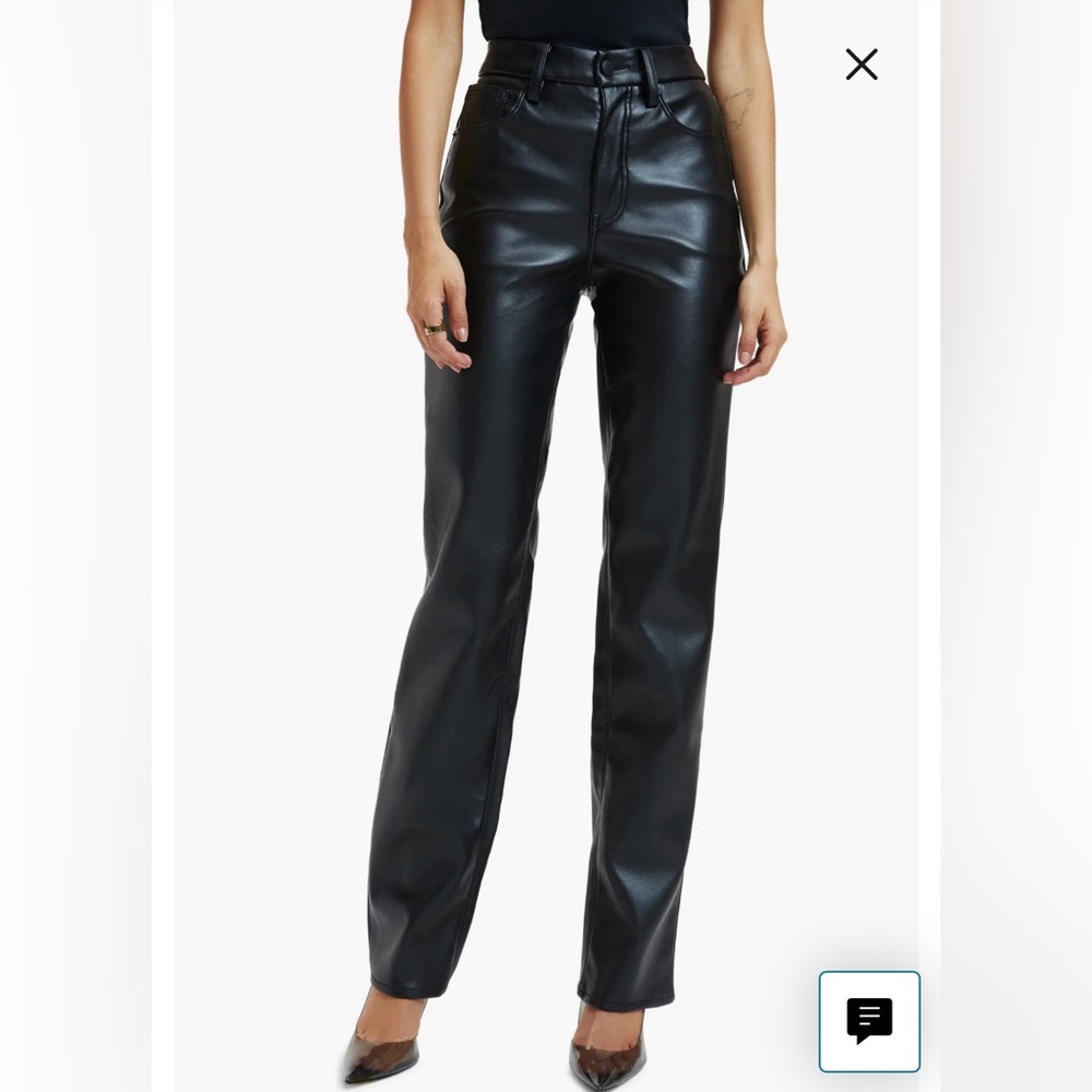 Good American Better Than Leather Faux Leather Good Icon Pants